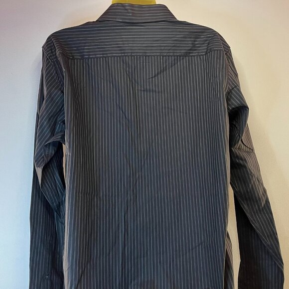 APT. 9 Big & Tall Men's Black Tie Striped Dress Shirt - Size LT - NWT - Picture 3 of 4